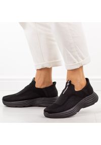 Czarne sportowe buty damskie Filippo Dtn7866/26. Okazja: na spacer, na co dzień. Kolor: czarny. Materiał: tkanina. Szerokość cholewki: normalna. Sezon: lato, wiosna. Sport: turystyka piesza #1