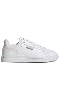 Adidas - Buty adidas Court Silk GY9256 - białe. Kolor: biały. Materiał: skóra, syntetyk. Szerokość cholewki: normalna. Wzór: gładki, aplikacja. Sport: tenis