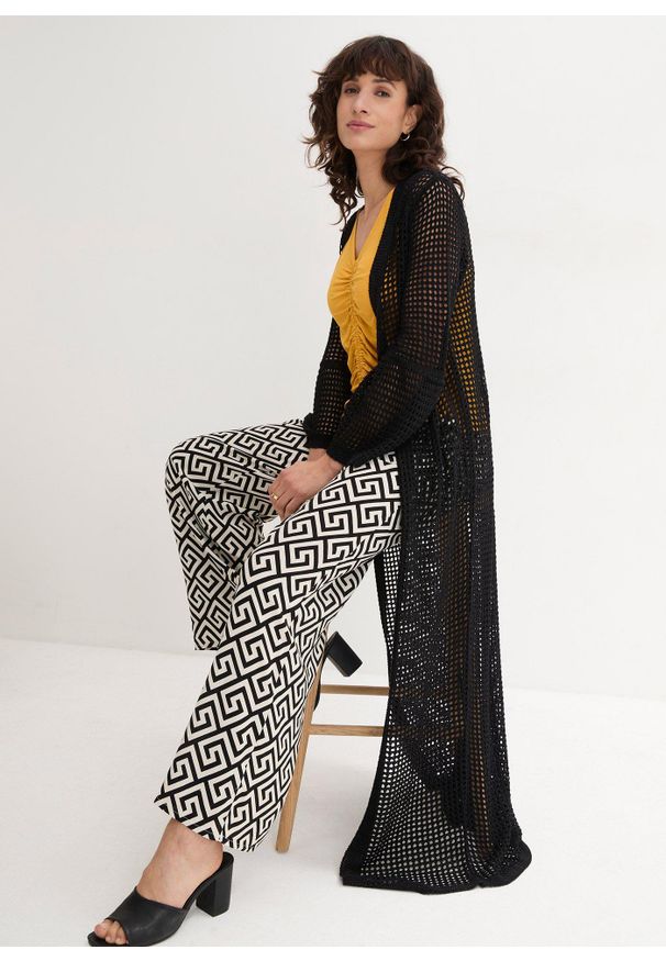 bonprix - Klapki. Kolor: czarny. Obcas: na obcasie. Wysokość obcasa: średni