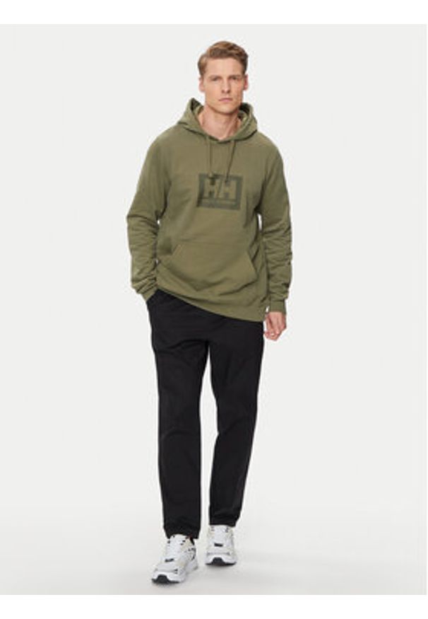 Helly Hansen Bluza Hh Box Hoodie 53289 Zielony Regular Fit. Kolor: zielony. Materiał: bawełna