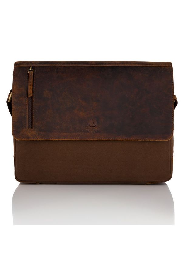 Zestaw męski ZUP-73-BR PAOLO PERUZZI brązowy. Kolor: brązowy. Materiał: materiał. Wzór: aplikacja. Styl: vintage, klasyczny