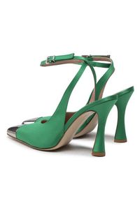 Pinko Sandały Liquirizia Slingback AL 22-23 BLKS1 1H213B A075 Zielony. Kolor: zielony. Materiał: materiał