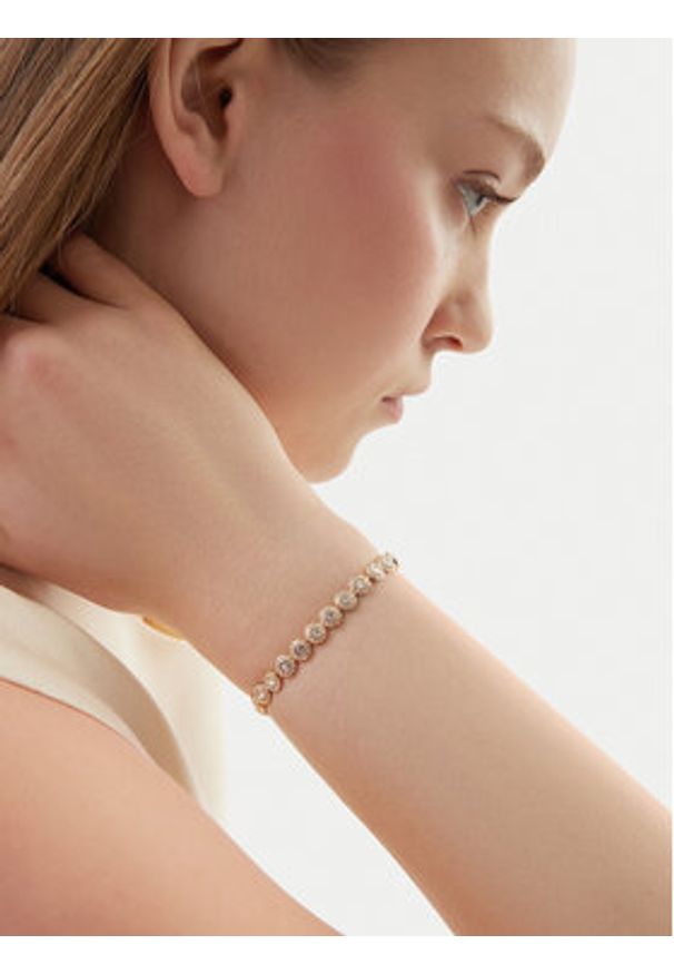 Swarovski Bransoletka Una Angelic 5749386 Złoty. Materiał: metalowe. Kolor: złoty