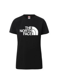 Koszulka The North Face Easy 0A4T1QJK31 - czarna. Kolor: czarny. Materiał: bawełna. Długość rękawa: krótki rękaw. Długość: krótkie