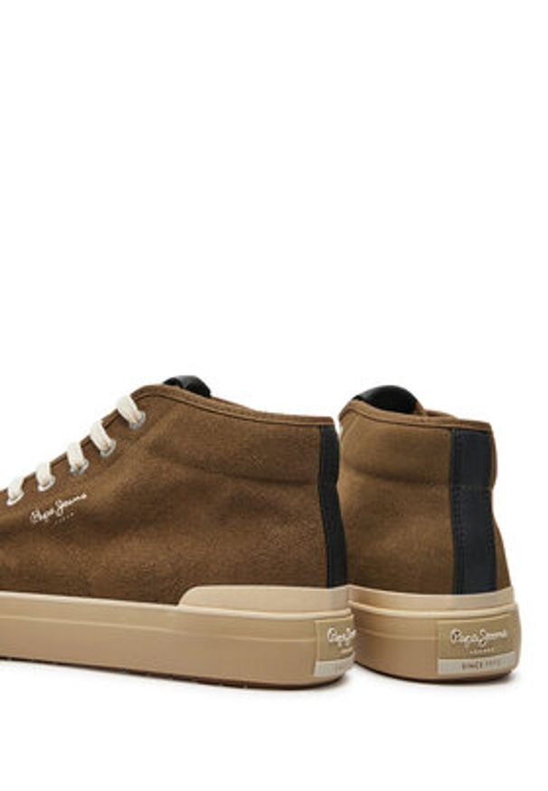 Pepe Jeans Sneakersy Ben Top PMS31051 Zielony. Kolor: zielony. Materiał: zamsz, skóra