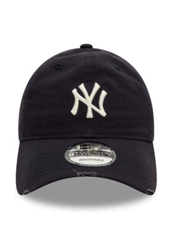 New Era Czapka z daszkiem Distressed 9Forty New York Yankees 60595226 Granatowy. Kolor: niebieski. Materiał: bawełna, materiał