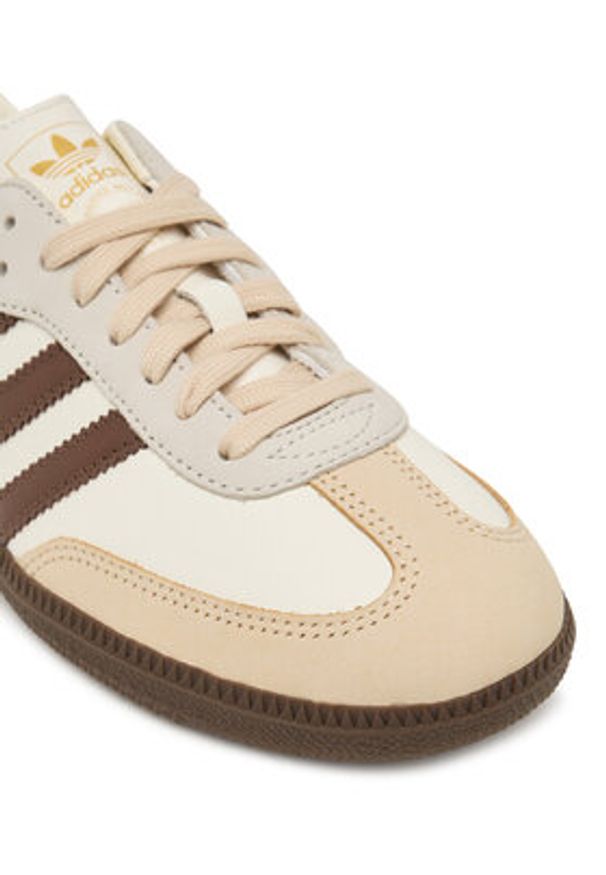 Adidas - adidas Sneakersy Samba Og JR8842 Beżowy. Kolor: beżowy. Materiał: skóra