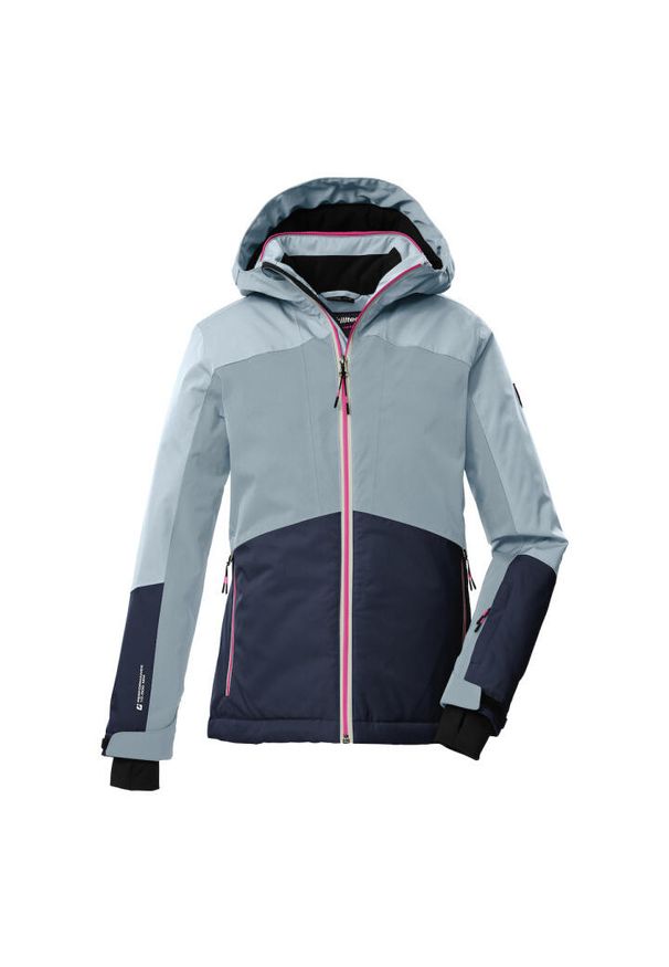 Kurtka narciarska z kapturem dla dziewczynki Killtec KSW 196. Typ kołnierza: kaptur. Kolor: szary. Sezon: zima. Sport: narciarstwo