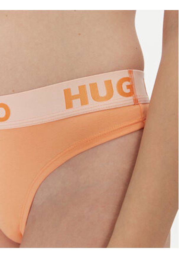 Hugo - HUGO Stringi 50469651 Pomarańczowy. Kolor: pomarańczowy. Materiał: bawełna