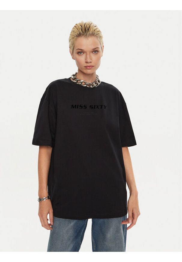 Miss Sixty T-Shirt 6L2SJ2120000 Czarny Relaxed Fit. Kolor: czarny. Materiał: bawełna