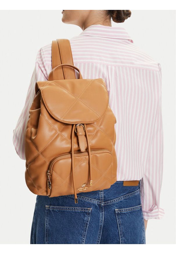 Beverly Hills Polo Club Plecak CEO-BHPC-C-009-08 Beżowy. Kolor: beżowy. Materiał: materiał