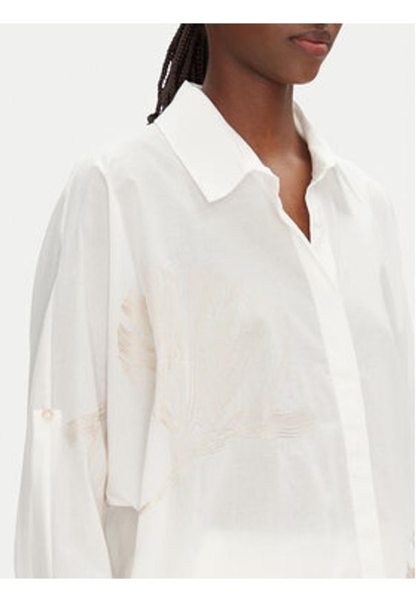 ACCESS FASHION Koszula 53-7053-124 Biały Loose Fit. Kolor: biały. Materiał: bawełna