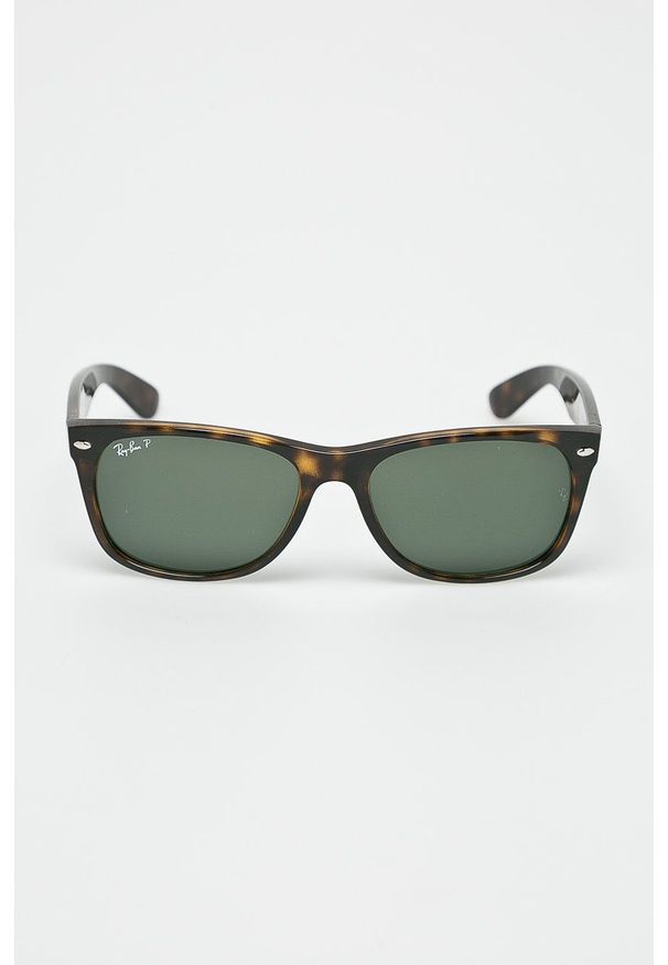 Ray-Ban - Okulary New Wayfarer. Kształt: prostokątne. Kolor: brązowy
