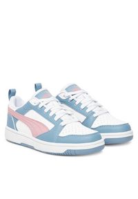 Puma Sneakersy Rebound V6 Lo Jr 393833 30 Biały. Kolor: biały. Materiał: skóra