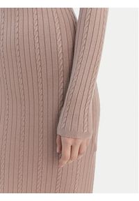 Guess Sukienka dzianinowa W6RK01 Z2YJ2 Beżowy Regular Fit. Kolor: beżowy. Materiał: wiskoza #4
