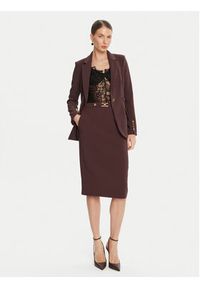 Elisabetta Franchi Spódnica ołówkowa GO-137-56E2-V320 Bordowy Regular Fit. Kolor: czerwony. Materiał: syntetyk