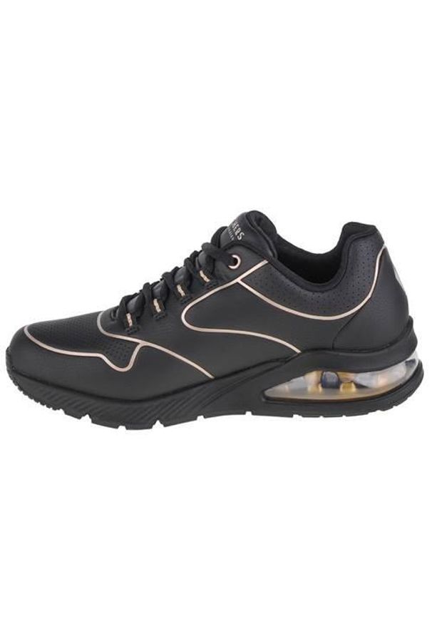 skechers - Buty do chodzenia damskie Skechers Uno 2 Golden Trim. Zapięcie: sznurówki. Kolor: czarny. Materiał: materiał, syntetyk. Szerokość cholewki: normalna. Sport: turystyka piesza