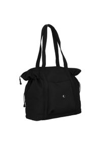 Shopperka damska Peterson PTN CSM-15 czarna. Kolor: czarny. Styl: casual. Rodzaj torebki: na ramię