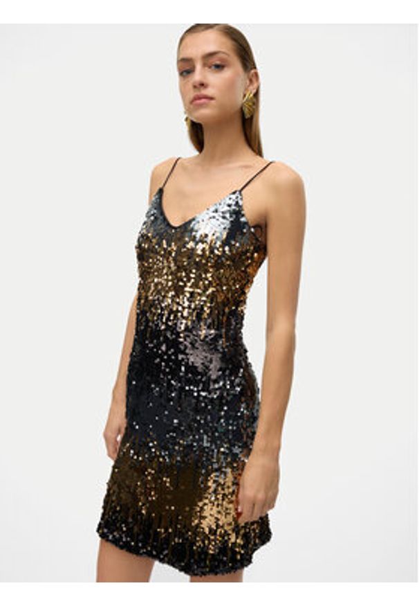 Vero Moda Sukienka koktajlowa Ria 10317316 Czarny Regular Fit. Kolor: czarny. Materiał: syntetyk. Styl: wizytowy