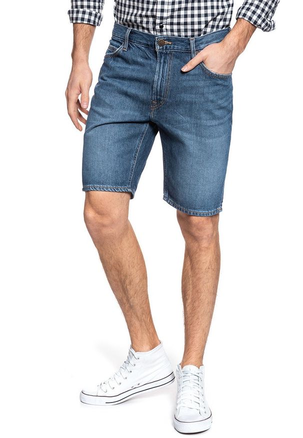 Lee - SPODENKI LEE RIDER SHORT FLICK DARK L73FLJKA 112120537. Materiał: jeans
