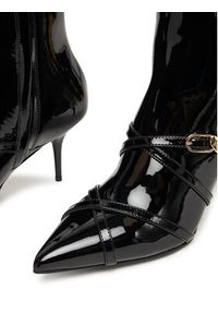 Love Moschino - LOVE MOSCHINO Botki JA21047G1NIH000 Czarny. Kolor: czarny. Materiał: lakier, skóra #2