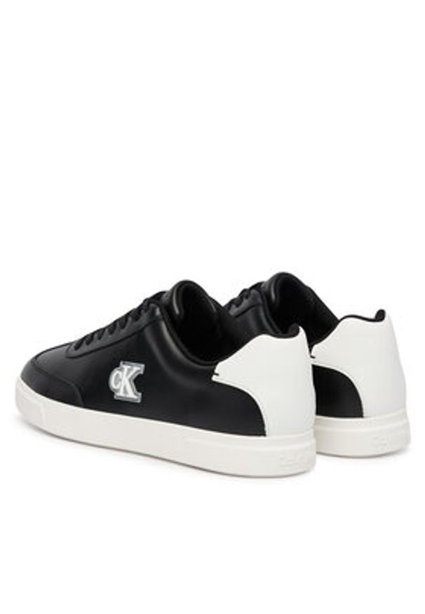 Calvin Klein Sneakersy Low Prof Cupsole Emb Lth HM0HM02124 Czarny. Kolor: czarny. Materiał: skóra
