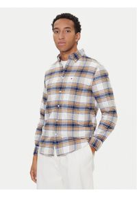 TOMMY HILFIGER - Tommy Hilfiger Koszula Hero MW0MW40473 Beżowy Regular Fit. Kolor: beżowy. Materiał: bawełna