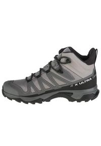 salomon - Buty trekkingowe męskie Salomon X Ultra 4 Mid Gtx. Wysokość cholewki: za kostkę. Zapięcie: sznurówki. Kolor: szary. Materiał: tkanina. Szerokość cholewki: normalna. Sport: turystyka piesza