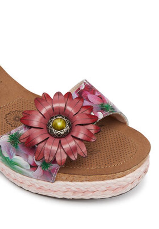 Laura Vita Sandały Facyo 75 Fioletowy. Kolor: fioletowy. Materiał: skóra