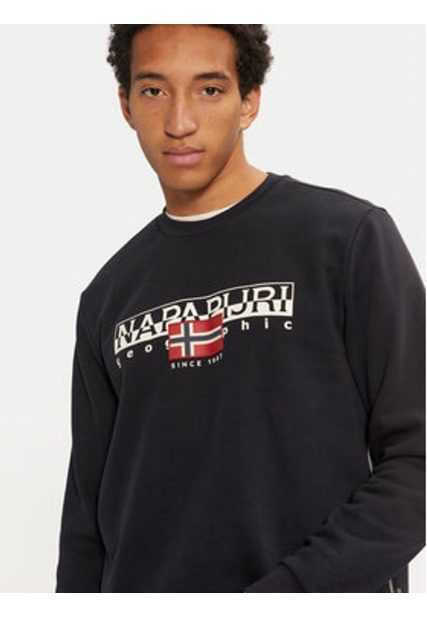 Napapijri Bluza B-Aylm NP0A4I1F Czarny Regular Fit. Kolor: czarny. Materiał: bawełna