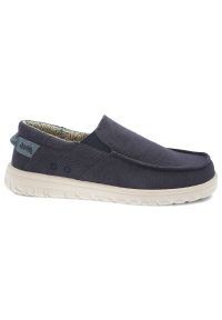 Granatowe Półbuty Jeep Stylowe Wsuwane Obuwie Męskie. Okazja: na co dzień, na spacer. Zapięcie: bez zapięcia. Kolor: niebieski. Materiał: guma, jeans. Sezon: lato. Styl: elegancki #4