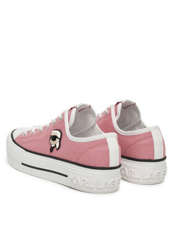 Karl Lagerfeld - KARL LAGERFELD Trampki KL60424 Różowy. Kolor: różowy. Materiał: materiał