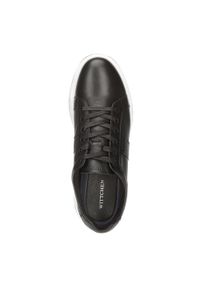 Wittchen - Męskie sneakersy skórzane na gumowej podeszwie. Nosek buta: okrągły. Kolor: czarny. Materiał: skóra. Wzór: kolorowy, jednolity. Sezon: lato #2