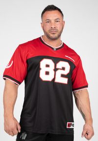 GORILLA WEAR - Trenton Koszulka piłkarska - Czarny/Czerwony. Kolor: czerwony. Sport: piłka nożna