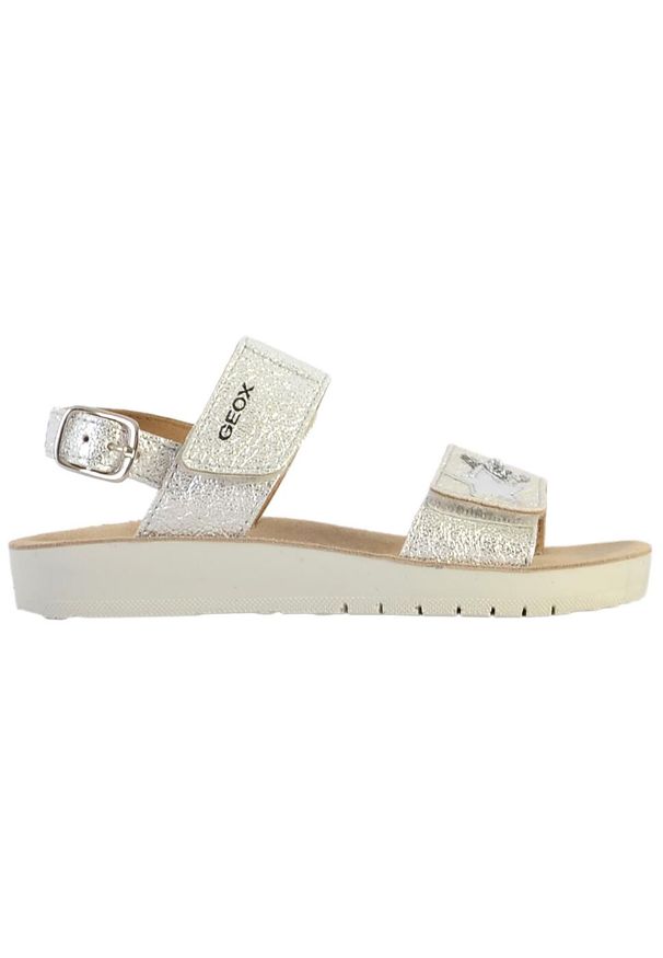 Geox - Sandały GEOX J SANDAL COSTAREI GI Srebrny. Kolor: szary. Materiał: syntetyk, skóra. Styl: sportowy