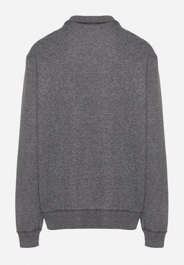 Born2be - Jasnoszary Ocieplany Kardigan z Wełną Zapinany na Suwak Acendrie. Okazja: na spotkanie biznesowe, na co dzień. Kolekcja: plus size. Kolor: szary. Materiał: wełna. Styl: klasyczny, biznesowy, casual