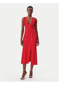 LOLA CASADEMUNT Sukienka dzianinowa LS2516003 Czerwony Regular Fit. Kolor: czerwony. Materiał: syntetyk
