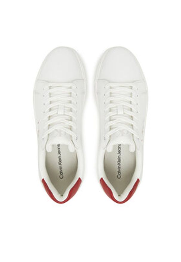 Calvin Klein Jeans Sneakersy Chunky Cupsole Monologo YM0YM01317 Biały. Kolor: biały. Materiał: skóra