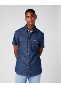 Wrangler - WRANGLER SS WESTERN SHIRT MĘSKA KOSZULA JEANSOWA SPOTLITE W5J05K38N 112146126. Materiał: jeans #1