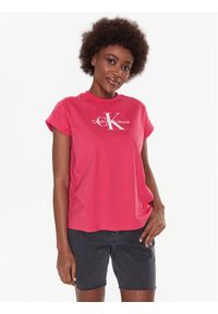 Calvin Klein Jeans T-Shirt J20J220717 Różowy Relaxed Fit. Kolor: różowy. Materiał: bawełna