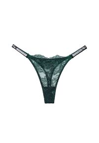 Intica - Stringi koronkowe z cyrkoniami na specjalne okazje Lovisa. Kolor: zielony. Materiał: koronka. Wzór: aplikacja