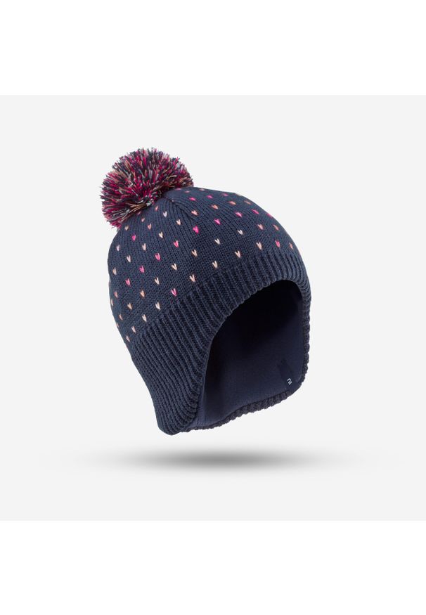 WEDZE - Czapka narciarska dla dzieci Wedze Flap. Kolor: niebieski. Materiał: akryl, materiał, poliester, elastan. Sezon: zima. Styl: sportowy