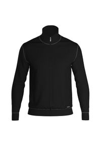 BOSS Kardigan 30912 Czarny Casual Fit. Okazja: na co dzień. Kolor: czarny. Materiał: bawełna. Styl: casual