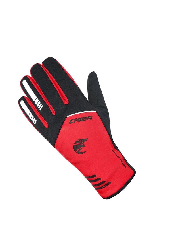 CHIBA - Rękawiczki 2nd SKIN, średnio ocieplone, wodoodporne, rozm. M. Kolor: wielokolorowy, czarny, czerwony. Sezon: zima. Sport: kolarstwo