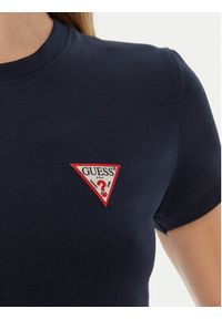 Guess T-Shirt W2YI44 J1314 Niebieski Slim Fit. Kolor: niebieski. Materiał: bawełna #2