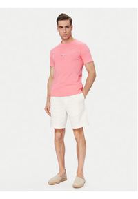 BOSS T-Shirt 50517970 Różowy jasny Slim Fit. Kolor: różowy. Materiał: bawełna #5