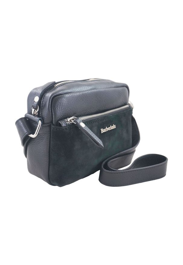 Barberini's - Listonoszka skórzana BARBERINI'S czarna 788/1-1. Kolor: czarny. Wzór: aplikacja. Materiał: skórzane. Styl: casual, elegancki, klasyczny, wizytowy