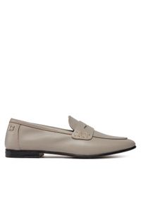 TOMMY HILFIGER - Tommy Hilfiger Lordsy Essential Leather Loafer FW0FW07769 Szary. Kolor: szary