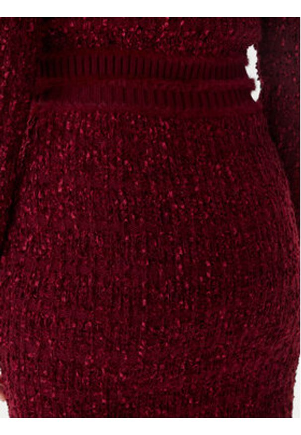 Guess Spódnica ołówkowa W5BD1X Z4090 Czerwony Slim Fit. Kolor: czerwony. Materiał: syntetyk