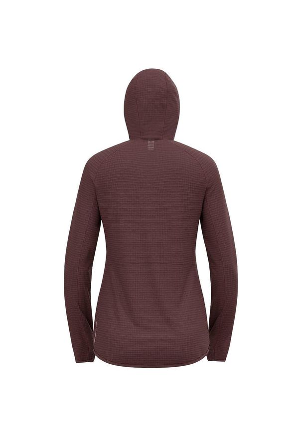 Bluza damska z kapturem Odlo Ascent Mid Layer Hoody Full Zip. Typ kołnierza: kaptur. Kolor: czerwony